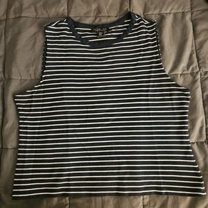 Rachel Zoe Navy & White Striped Sleeveless Tank